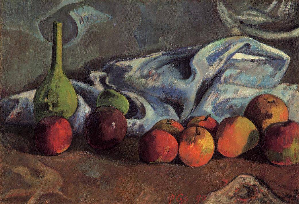 PaulGauguin-StillLifewithApplesandGreenVase