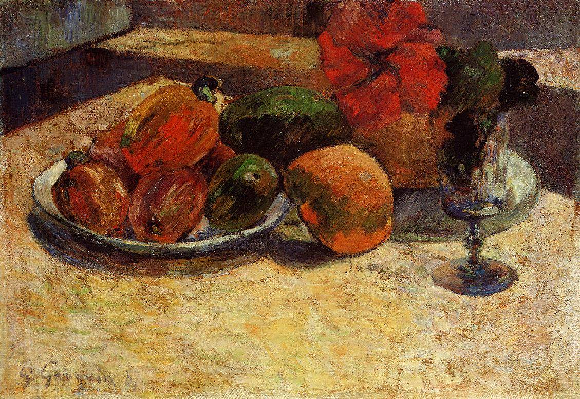 PaulGauguin-StillLifewithMangoesandHisbiscus