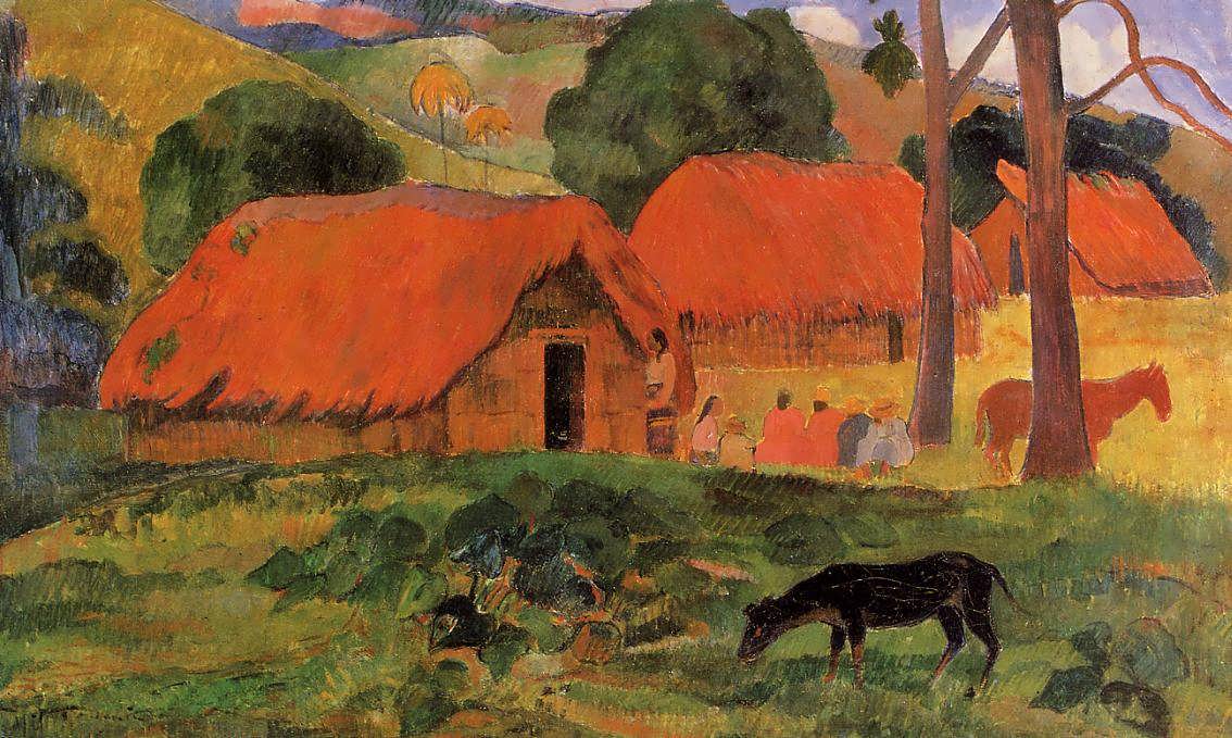 PaulGauguin-ThreeHutsTahiti1