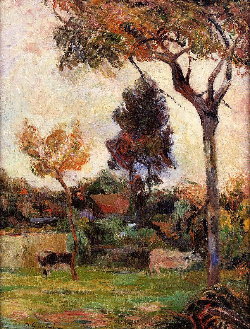 PaulGauguin-TwoCowsintheMeadow1