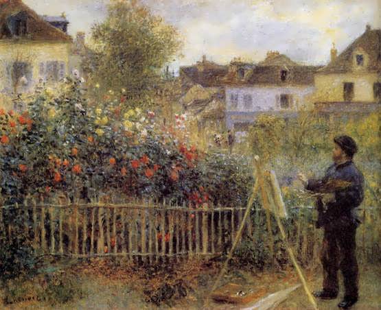 Renoir-ClaudeMonetPaintinginHisGardenatArgenteuil