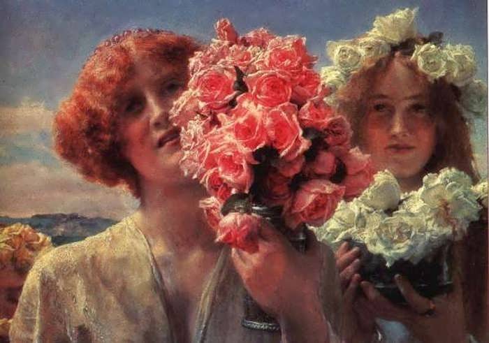 SirLawrenceAlma-Tadema-SummerOfferingakaYoungGirlswithRoses2