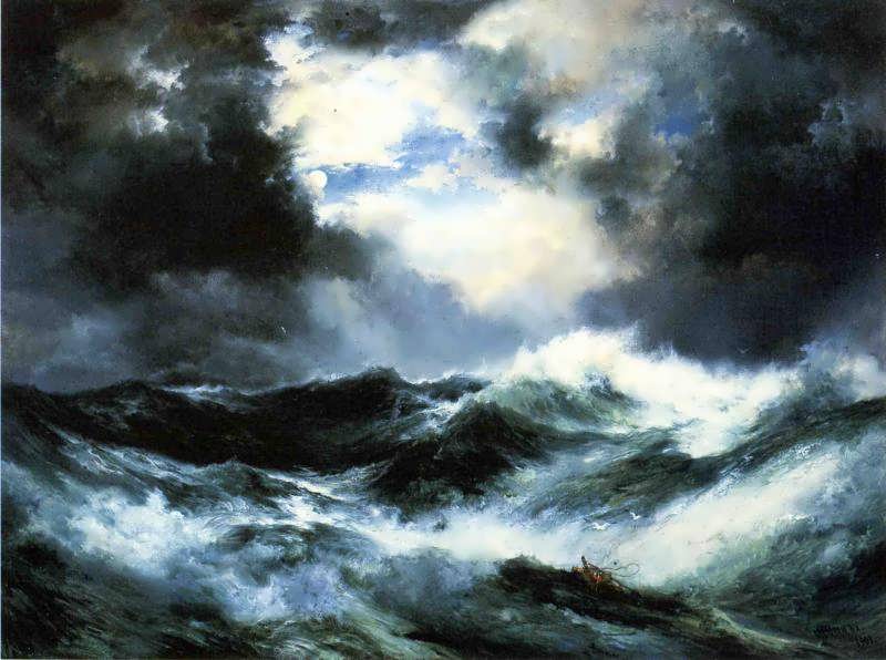 ThomasMoran-MoonlitShipwreckatSea1