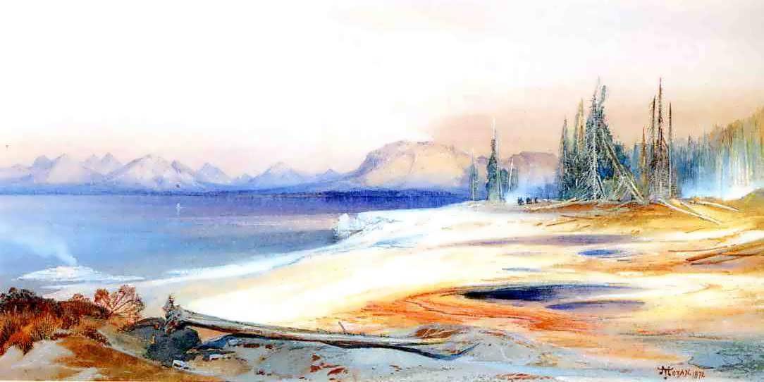 ThomasMoran-TheYellowstoneLakewithHotSprings1