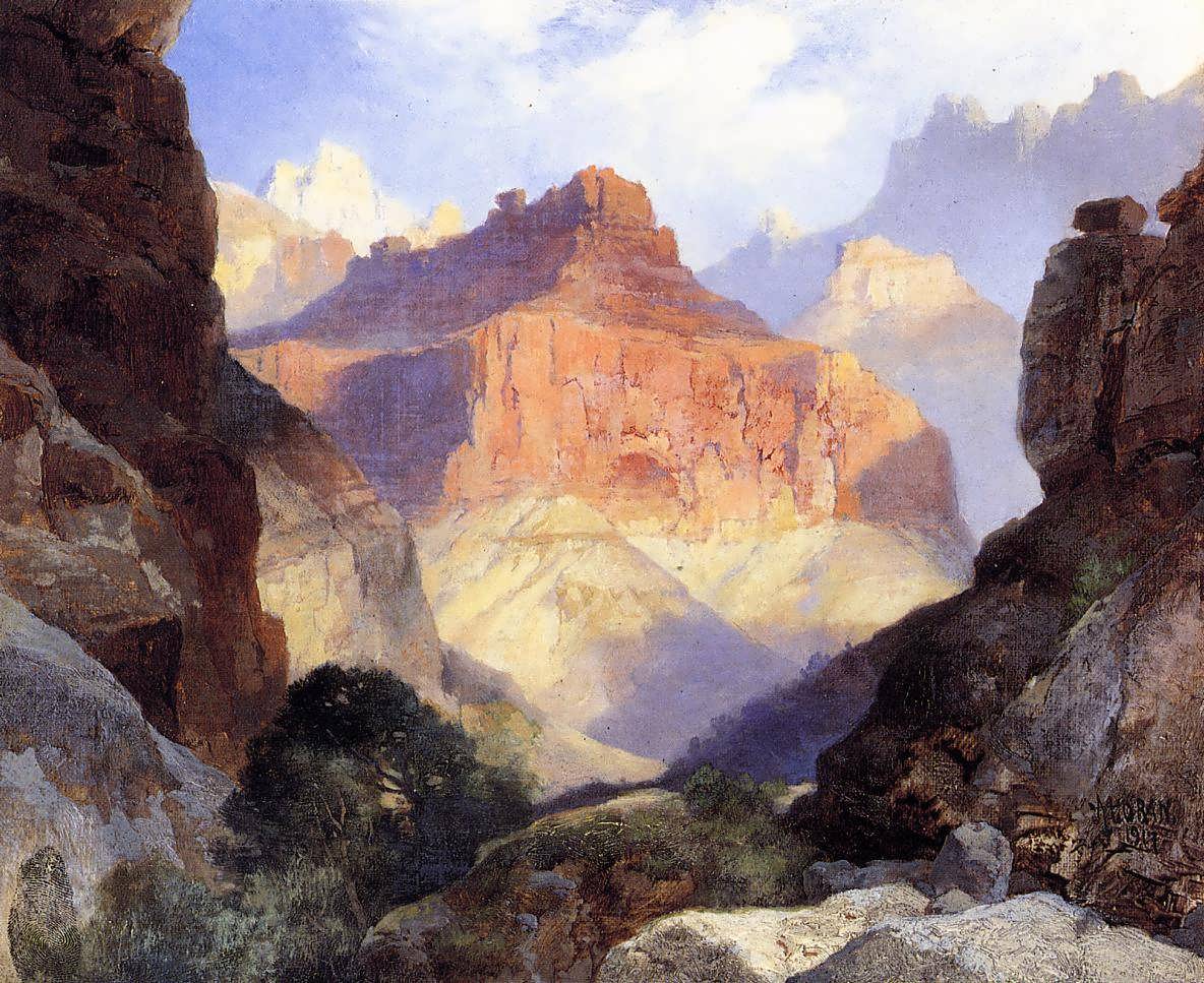 ThomasMoran-UndertheRedWallGrandCanyonofArizona1