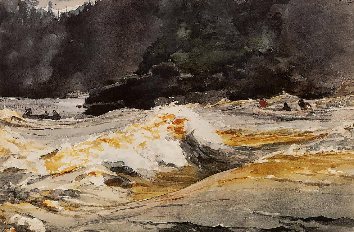 WinslowHomer-CanoesinRapidsSaguenayRiver1