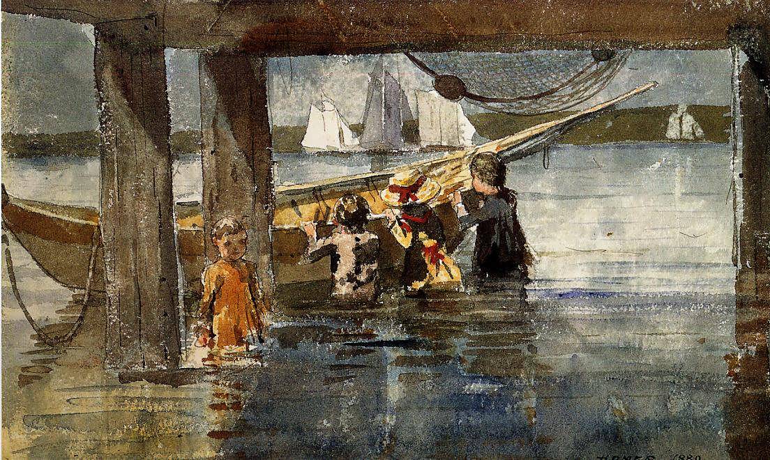 WinslowHomer-ChildredPlayingunderaGloucesterWharf1