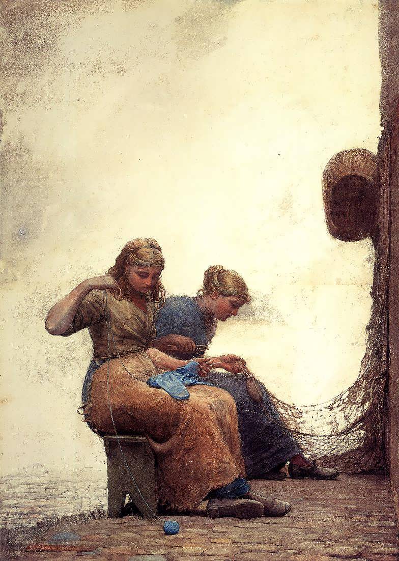 WinslowHomer-MendingtheNets