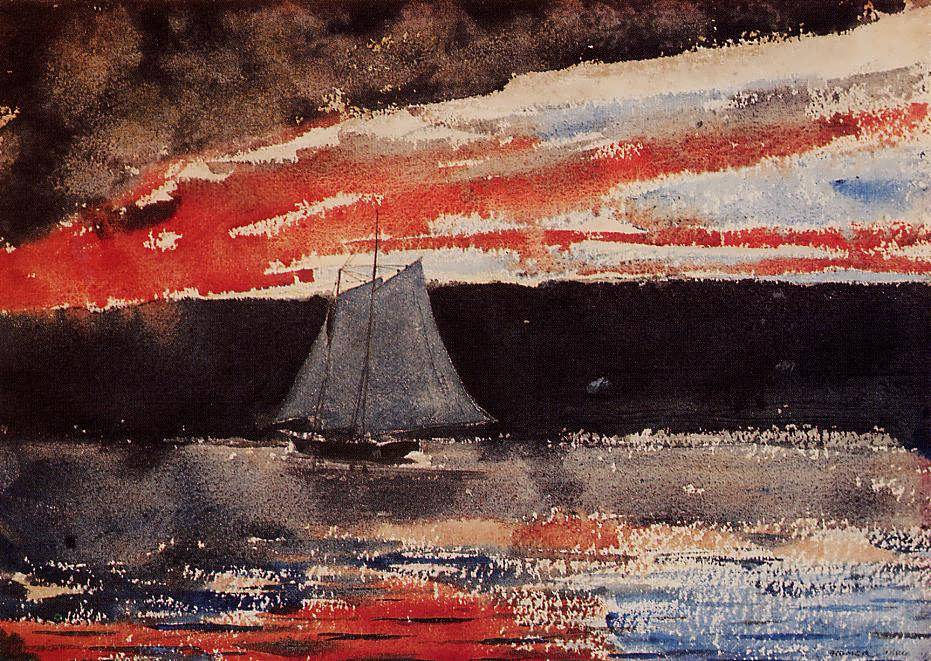 WinslowHomer-SchooneratSunset