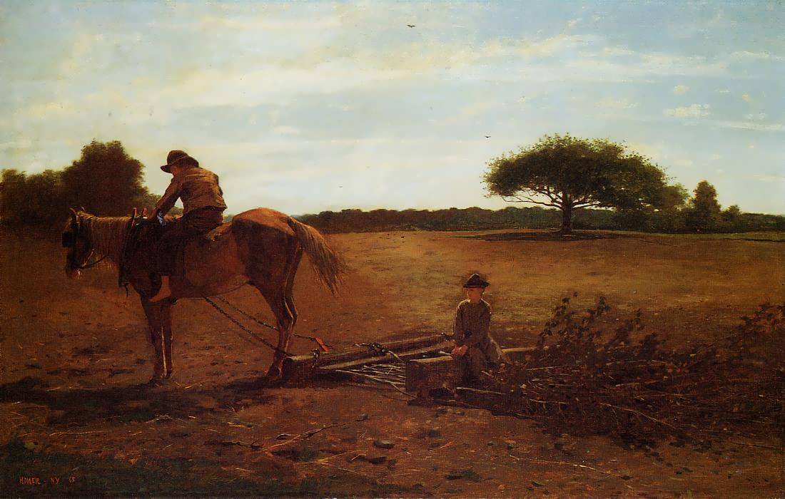 WinslowHomer-TheBrushHarrow