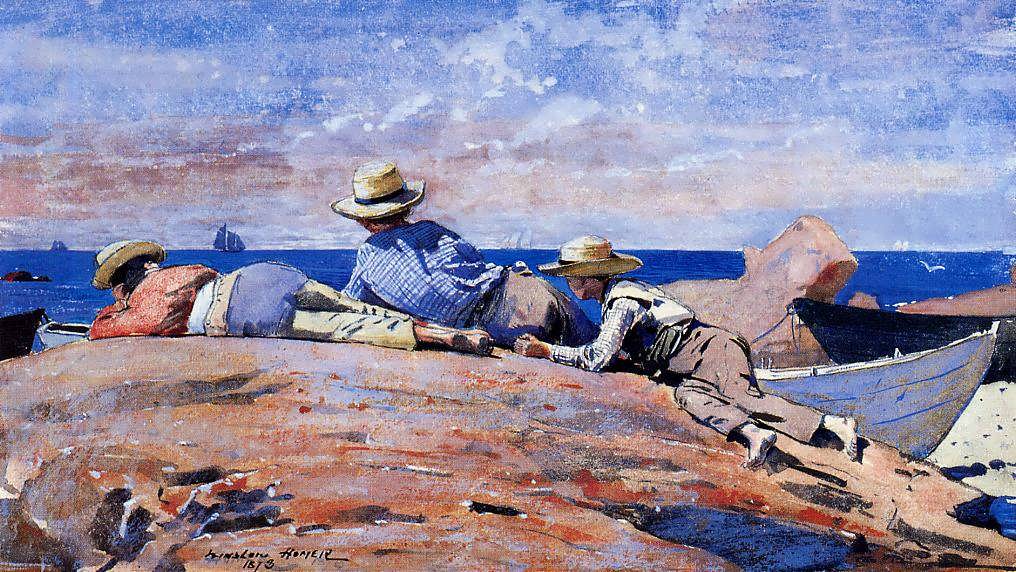 WinslowHomer-ThreeBoysontheShore1