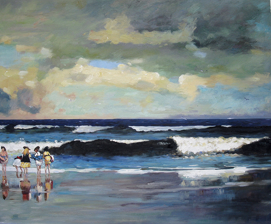 On the Beach (aka On the Beach, Long Branch, New Jersey) - Winslow Homer (20 X 24)